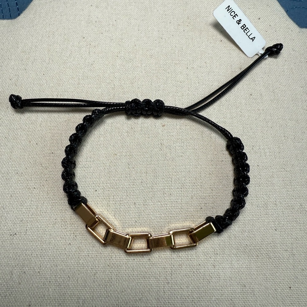 Nice & Bella Black and Gold Bracelet‎